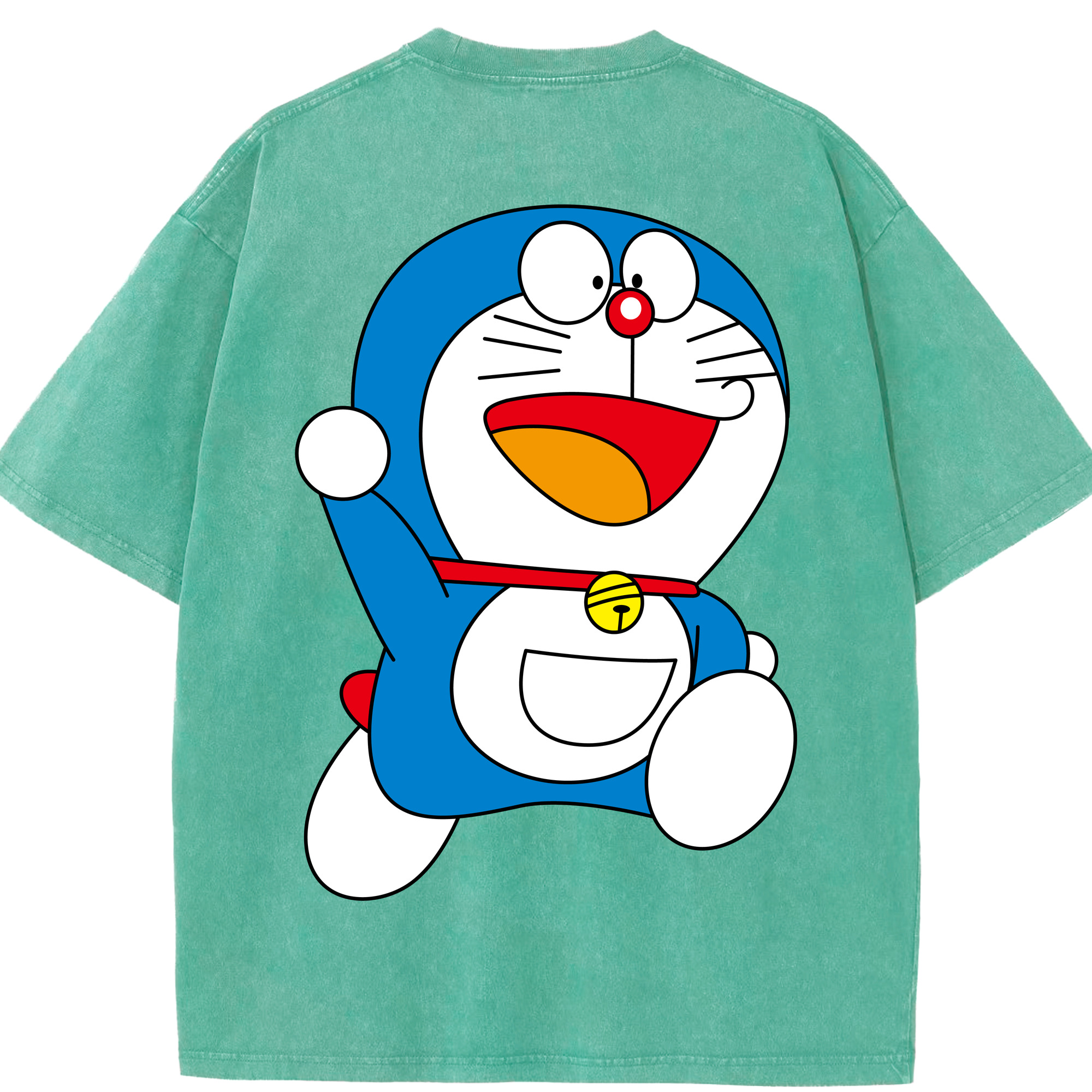 （画像用） ドラえもん Doraemon 綿100% ヴィンテージ風 半袖Tシャツ（背面プリント）